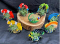 Resin Tropical Fish and Birds with Air Plant